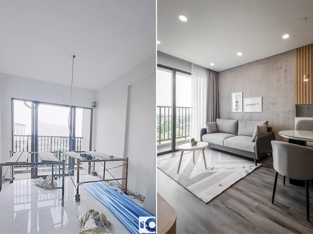 Thiết kế thi công nội thất trọn gói căn hộ Safira Khang Điền D2.09 Cộng Design