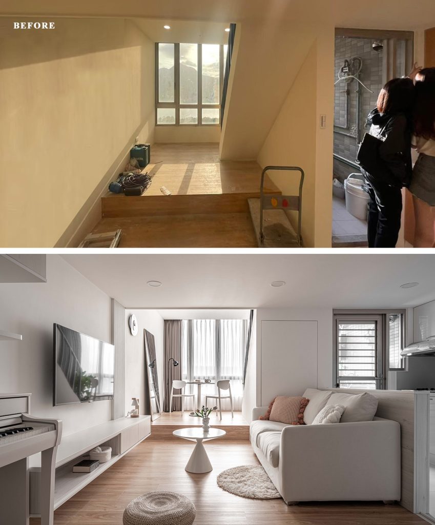 Thiết kế nội thất phong cách hiện đại cho căn hộ cũ đã qua sử dụng