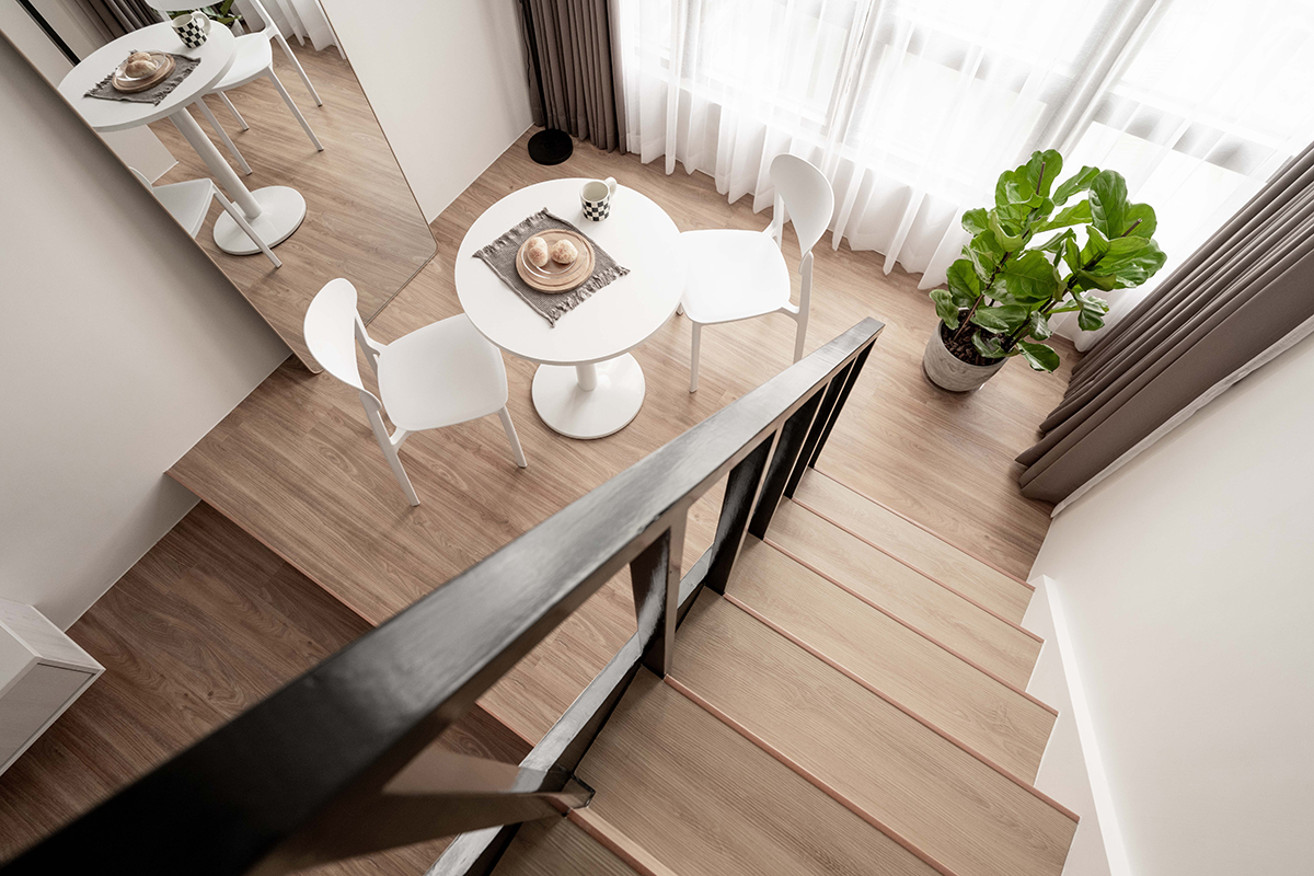 Không gian bàn ăn nhỏ gọn phù hợp với không gian