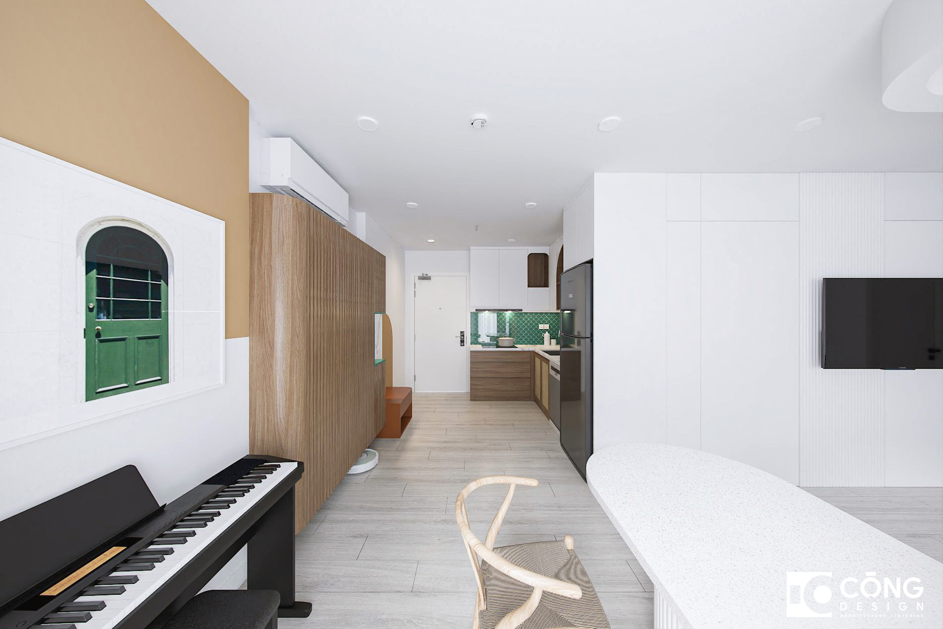 Mẫu thiết kế nội thất chung cư 2 Phòng ngủ Vinhomes Grand Park Q9 HCM