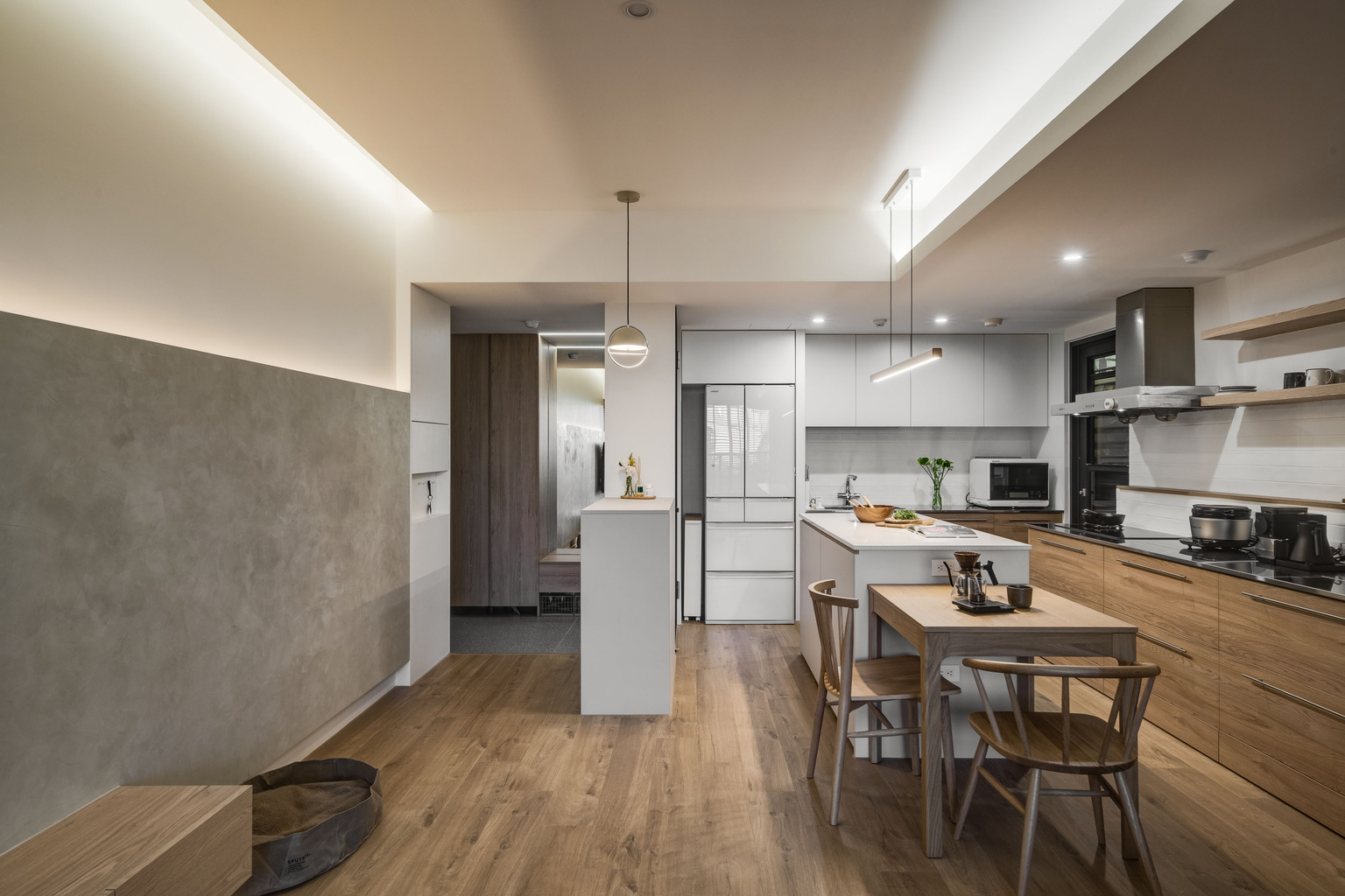 Mẫu tham khảo thiết kế chung cư hiện đại 2 phòng ngủ: Phòng bếp 