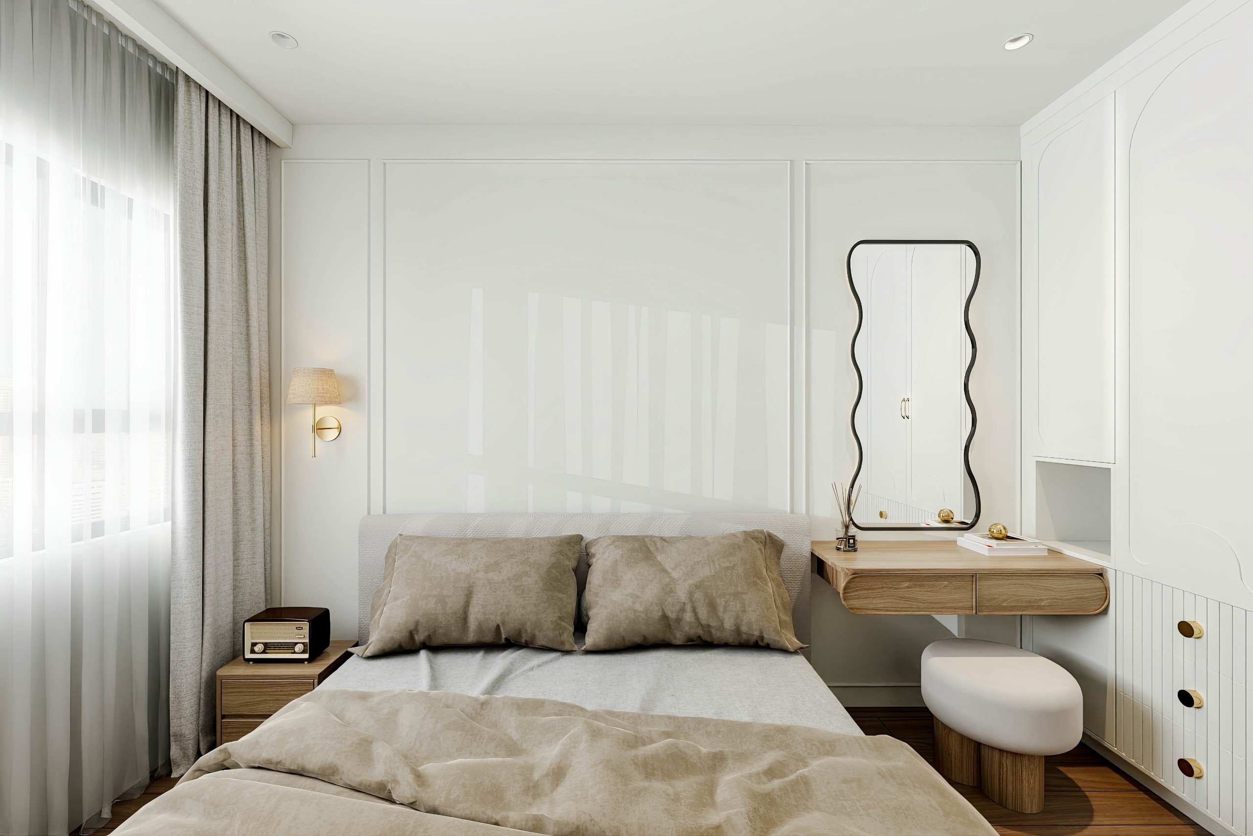 Thi công phòng ngủ: phong cách Parisian 