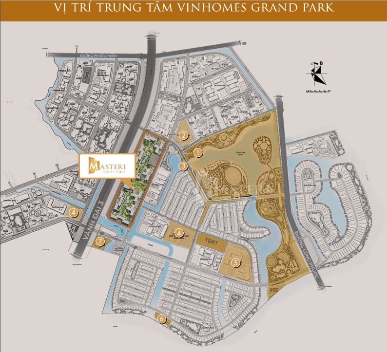 Masteri centre point q9 sở hữu vị trí "kim cương" tại trung tâm đại đô thị Vinhomes Grand Park