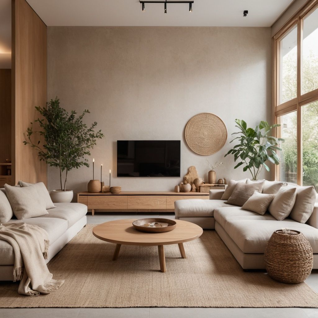 Giải pháp ánh sáng tự nhiên trong thiết kế Japandi là các cửa sở lớn
